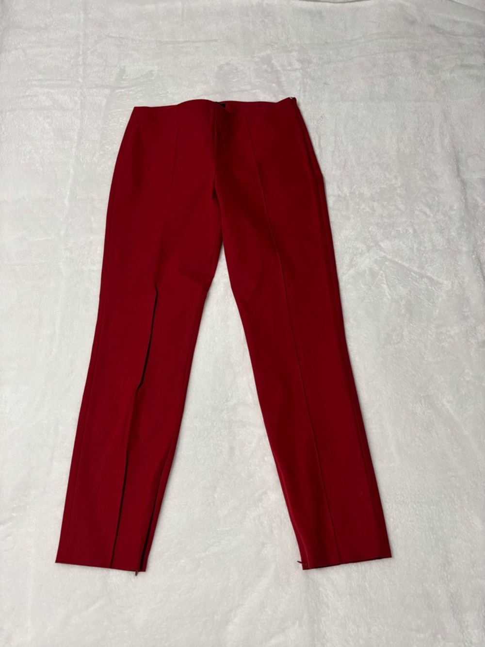 Theory Women’s Deep Red Dress Pants Side  zipper Size 4